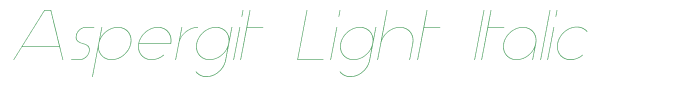 Aspergit Light Italic